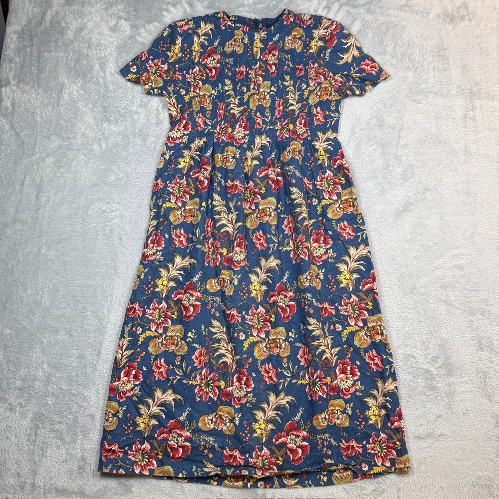 Vintage Positive Attitude Dress Womens 4‎ Petite Floral Cottagecore Pleated 90s